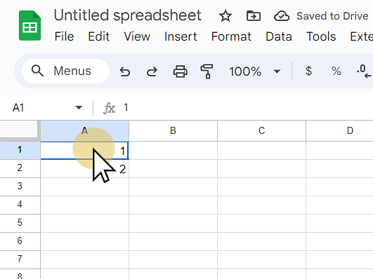 Select the two cells