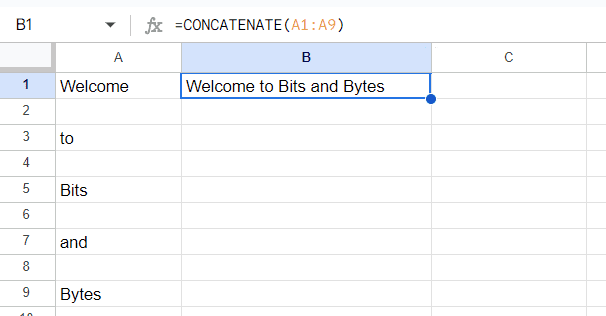 CONCATENATE function