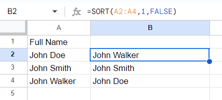 SORT function