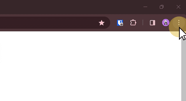 Click on the three-dot menu of the browser window